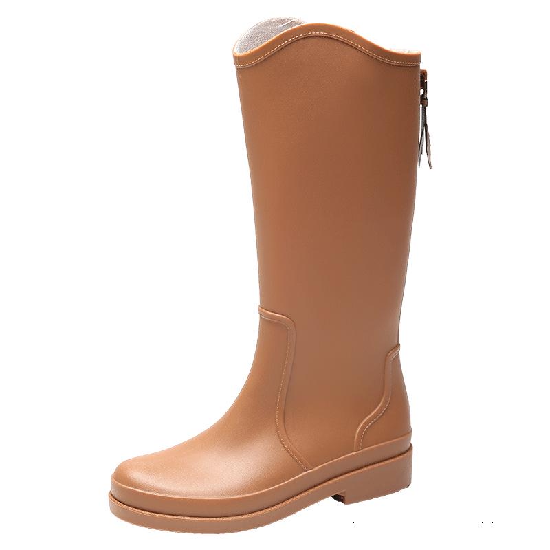 Women's Fashionable Waterproof Mid-High Rain Boots, Non-Slip & Wear-Resistant for Kitchen or Outdoor Use
