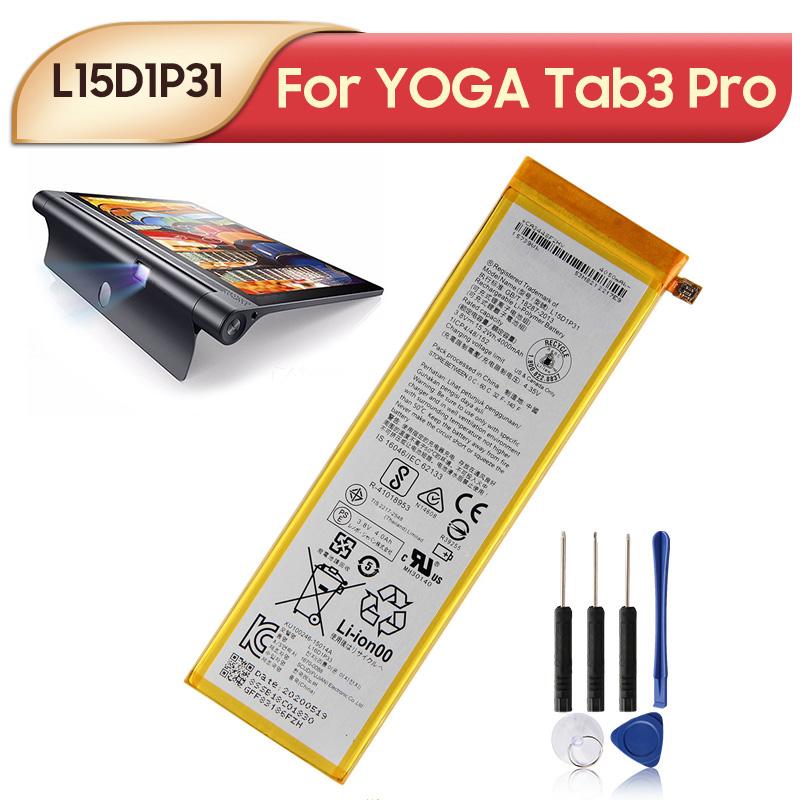 Rechargeable Lithium Battery For Lenovo YOGA Tab3 Pro X5-Z8550 X5-Z8500 L15D1P31 Battery 4000mAh