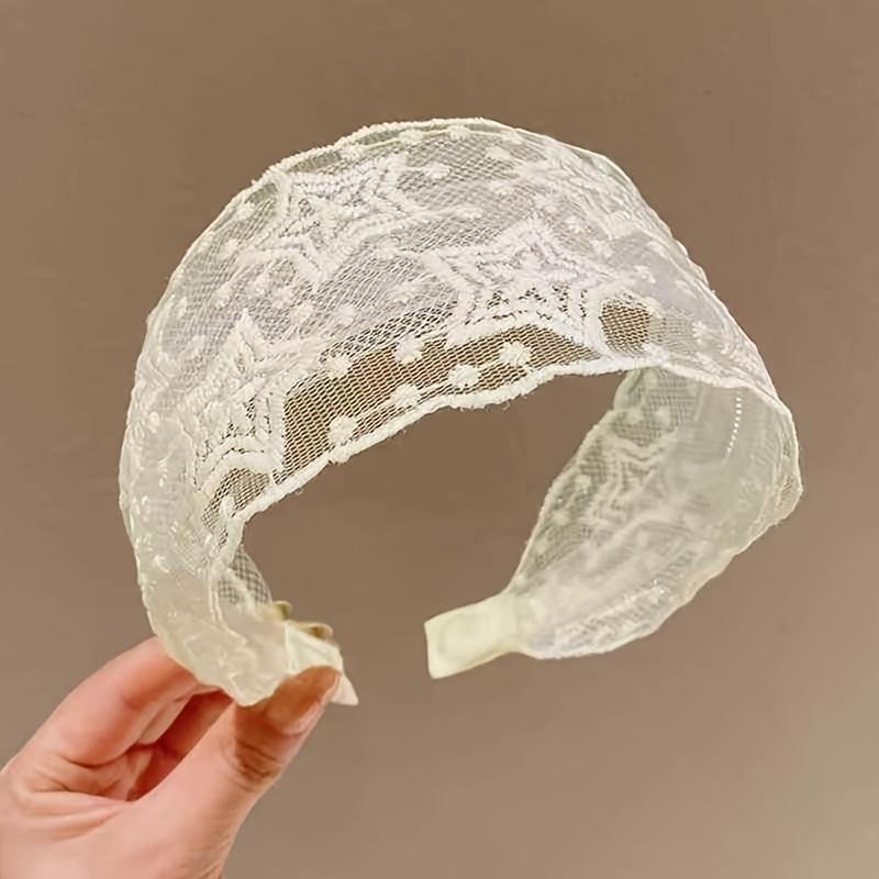 1 шт. Модная широкая кружевная повязка на голову для женщин, аксессуар для волос для вечеринки
