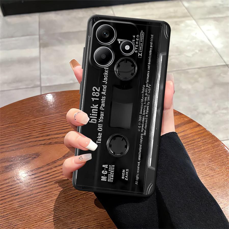 

Lucky Tape Pattern Soft Back Phone Cover Case for Xiaomi Redmi Note 10 9 8 Pro 10S 11 13 12 Pro Plus 11S 12S 9s Redmi Note 10 Pro