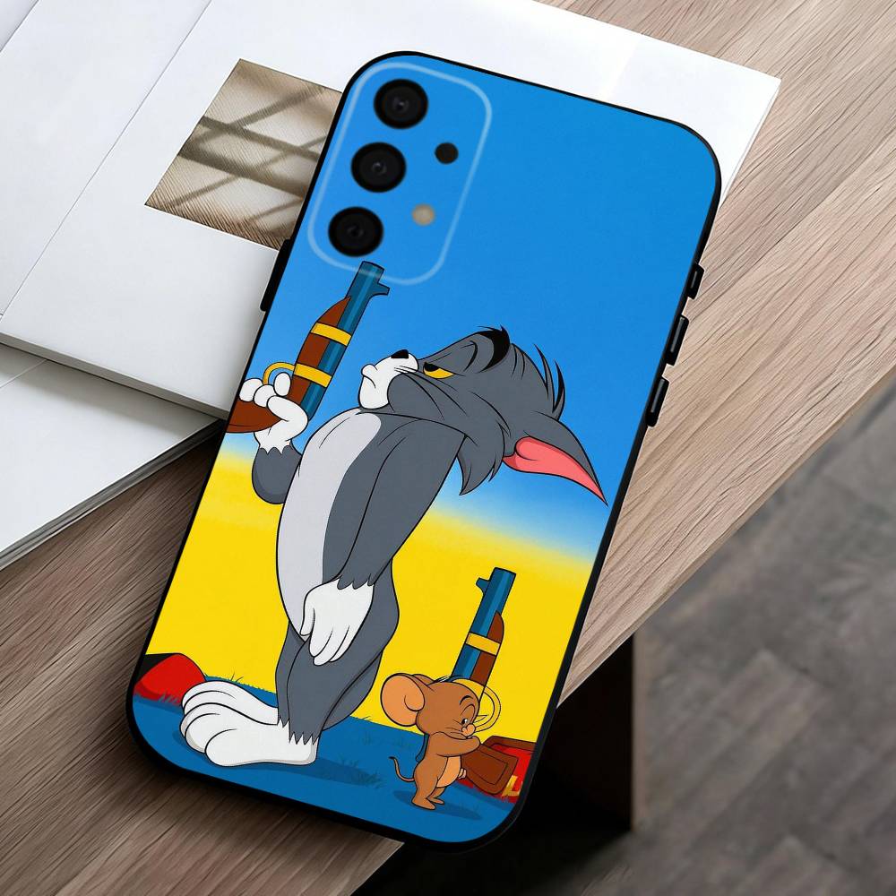 

F-Funny TomS Cartoon J-JerryS phone Case For Samsung Galaxy A73,A72,A71,A70,A53,A52,A51,Others Soft Black Shell Samsung a41