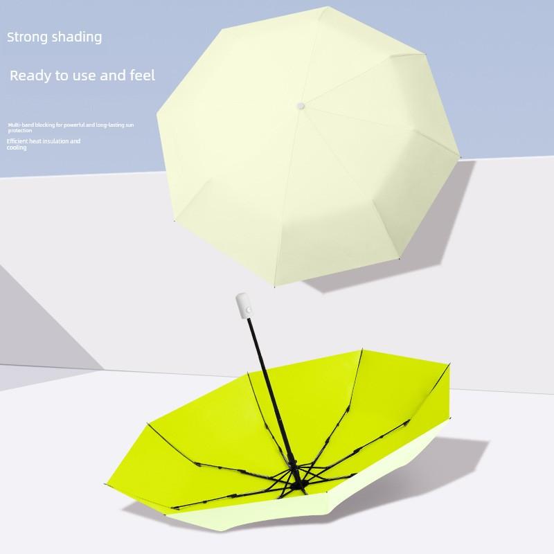 Student-Specific Umbrella, Automatic Dual-Use Sun and Rain Umbrella, High-Quality Sunshade Umbrella, Sun Protection, Uv Protection, Black Coating