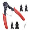 Dual-Purpose Multifunctional Circlip Pliers Set - Inner & Outer, E-Type Spring, Four-in-One, Yellow