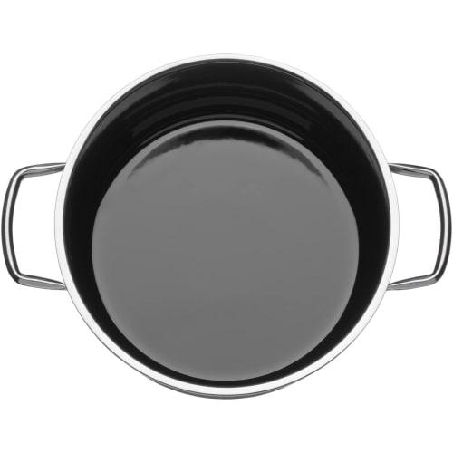 WMF FusionTech Mineral High Casserole PL (Platinum) 24cm Deep Cooking Pot, Induction and Gas Compatible, Waterless Cooking, Made with Mineral Material