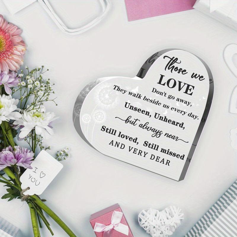 Dandelion Heart Commemorative Gift, Elegant Acrylic Mourning Gift Center DecorationFestival Statue Decorations