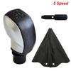 5 Speed Car Gear Shift Knob Shifter Head Lever with Gaiter Boot Cover Adapter Cone Kit for Peugeot 206 207 307 308 408 for Citroen C2 C3 C4