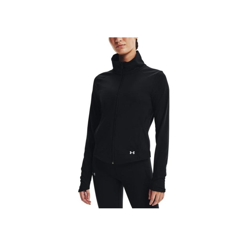 Under Armour Solid Color Zip-Up Collar Short Training Jacket Women Jackets Black 1365805-001