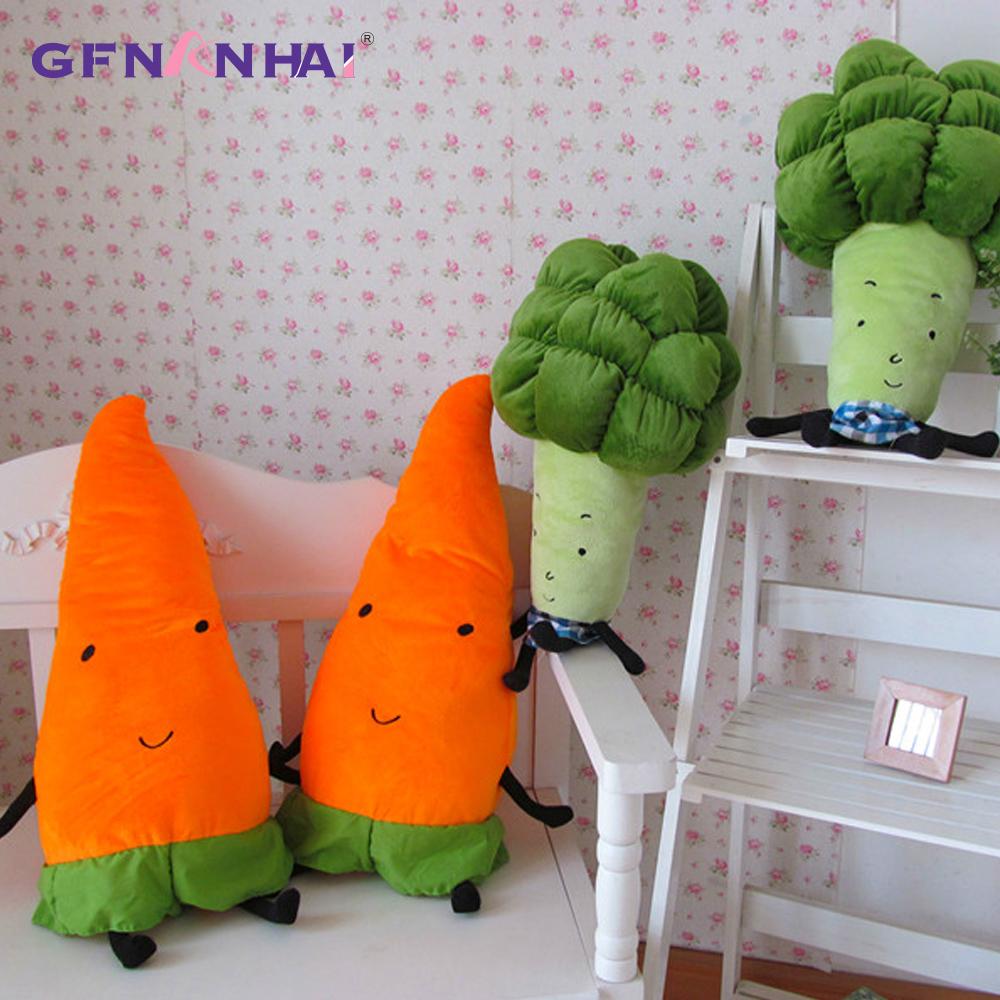 1pc 55/70cm Cartoon Vegetables Plush toy Creative Carrot Broccoli Plush Pillow Stuffed soft toys for Children Kids Birthday Gift