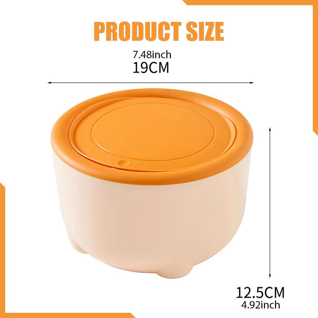 Cat Litter Trash Can with Press Lid PP Material Countertop Disposal Bin for Cat Litter Box Cabinet with Storage