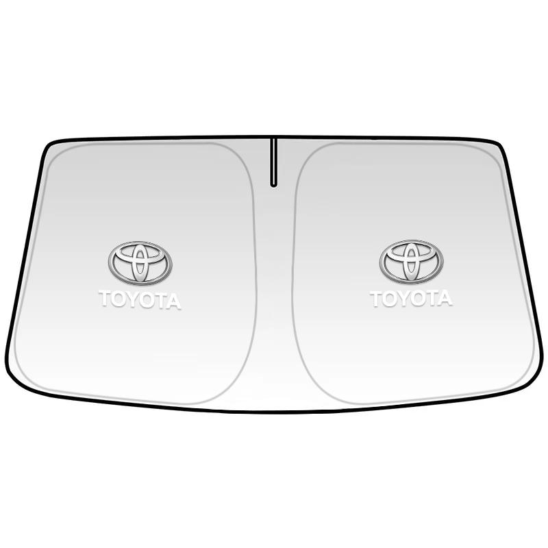 Car Sunshade Cover Foldable UV Protection Shield Keyring For Toyota 86 Corolla Camry RAV4 CHR Prado Mirai Aygo Yaris Prius Hilux