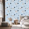 Foxes Wallpaper with Tipi Tents for Living Room and Bedroom 50x1000