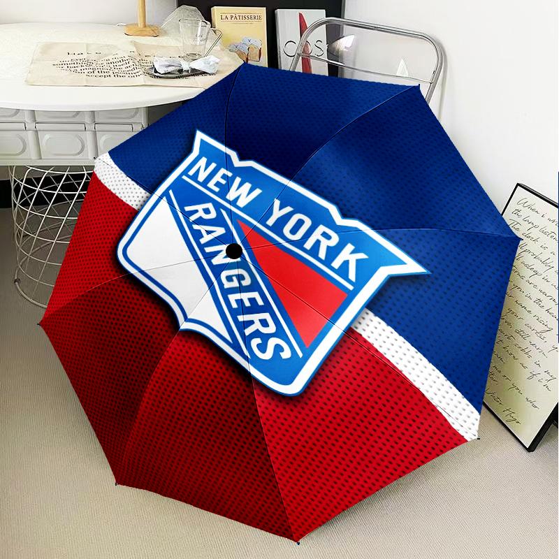 Rangers Hockey Umbrella Folding umbrella, automatic umbrella 8-Frame for Travel, camping Use Gift for Halloween Christmas