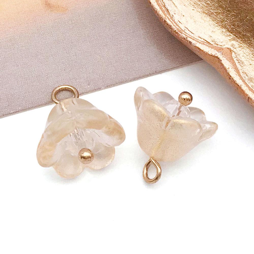 Lily of the Valley Glass Pendant Charm for DIY Jewelry