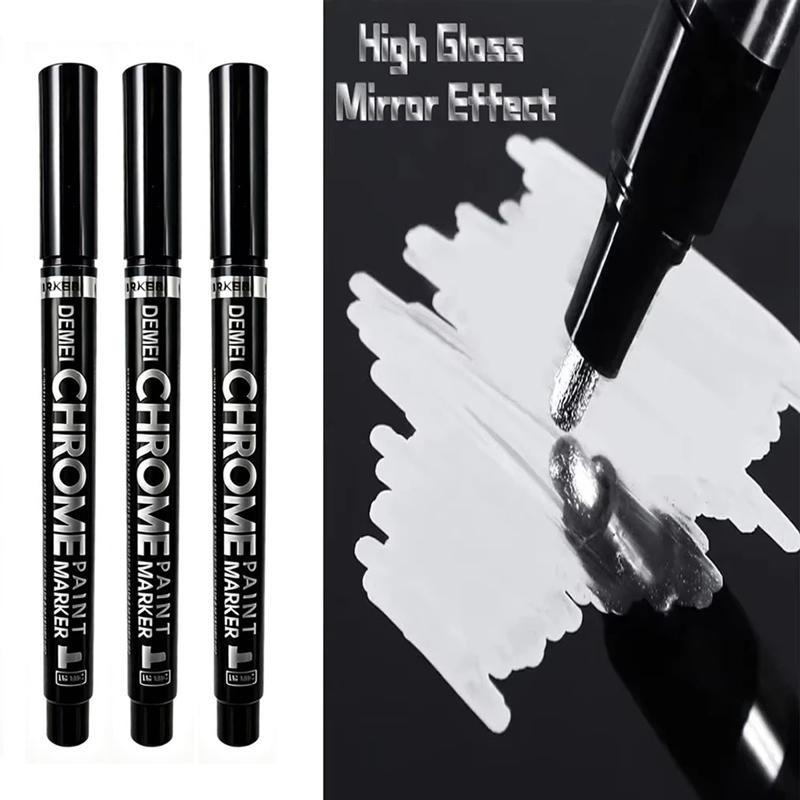 1-20Pcs Mirror Marker Pen DIY Reflective Paint Pens Mirror Markers Chrome Gold SILVER Marker Signature Car Styling Art Craftwork