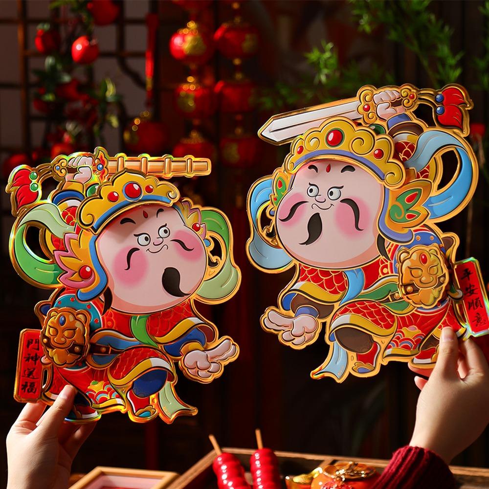 Traditional Fu Character Sticker Cartoon New Year Door Sticker  Spring Festival