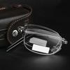 May Flowe Folding Reading Glasses Square Farsightness Eyewear 0.5 0.75 1.0 1.25 1.5 1.75 2.0 2.5 3.5 4.0 5.0 +5.5 +6With Cases