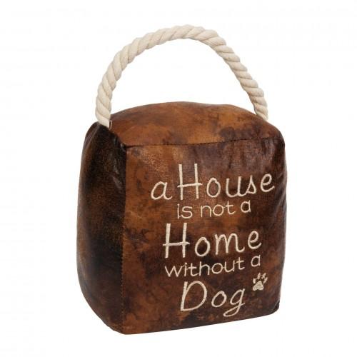 Door Stop - A House Is Not A Home Without A Dog marrone