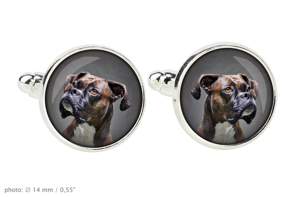 Boxer, German Boxer I - cufflinks in a box, handmade jewelry, product of the Art-Dog brand