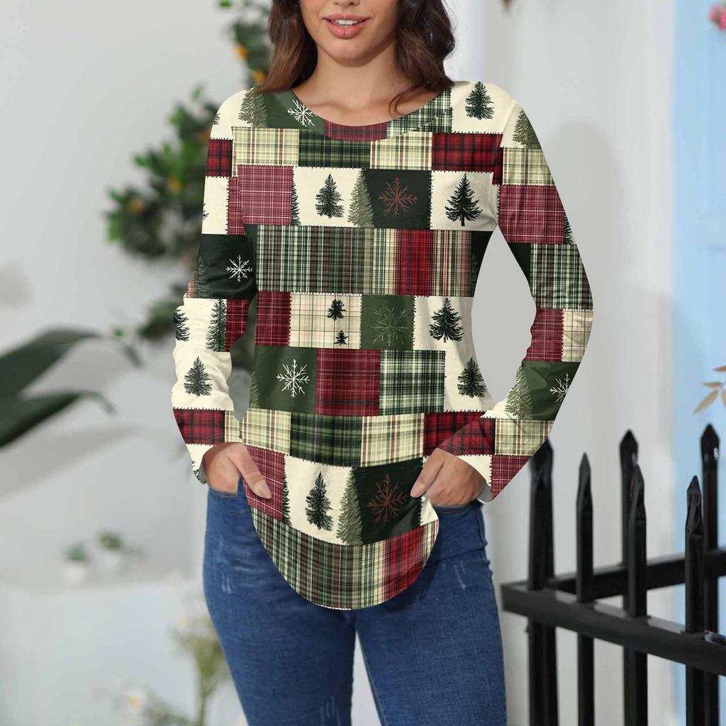 Dámská trička Podzimní ležérní trička s dlouhým rukávem Mikina Vintage grafický potisk Top Pulovr Valentýn