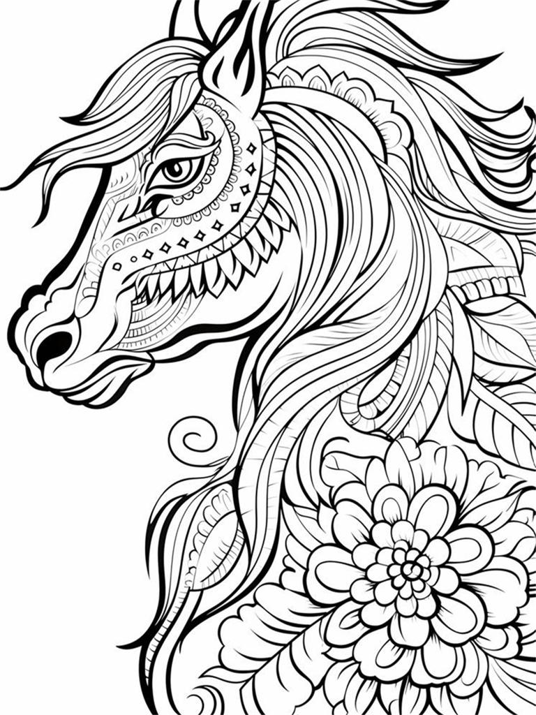 1Pc Magical Horse Art Coloring Book Original Upgraded Paper Thickened 22 Pages Coloring Books Gift For Holiday Birthday