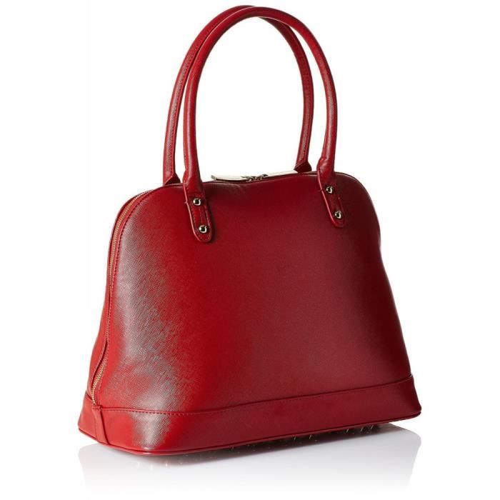Sac bowling - Christian Lacroix - Eternity 12 - Rouge - Imitation cuir texturé - 2 anses