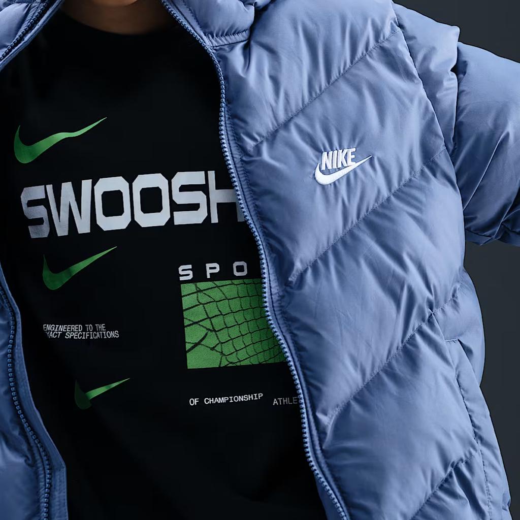 Nike Sportswear All Day Play Therma-FIT Loose Long Sleeve Solid Color Hoodie Kids Jackets HQ4976-499