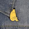 Cute Lazy Banana Enamel Pin Cartoon Fruit Character Brooch Collar Pins For Backpack Clothing Decoration Funny Badge Gifts