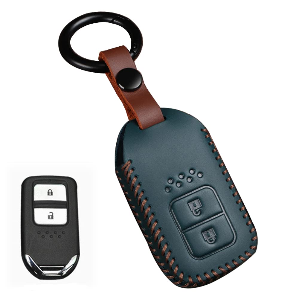 LETINGFAR Key Case for Honda, Smart Key Case, Key Cover, Luxury Cowhide Leather, 2