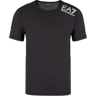 SS23 EA7 Series Letter Print Crew Neck Short Sleeve T-Shirt Men Tops Black 8NPT12-PJ3UZ-1200