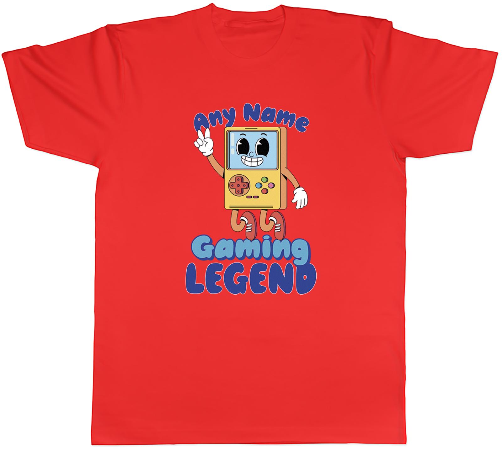 Personalised Any Name Gaming Legend Video Gamer Unisexs TShirt Tee Gift Top S