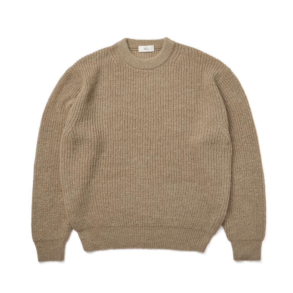 Berno [Casual] Alpaca Crew-Neck Knit L.Brown Reference/M