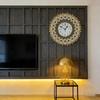 Large Modern Wall Clocks for Living Room Decors Silents Battery Operated None Ticking Clock Peacocks Crystal Wall Watch