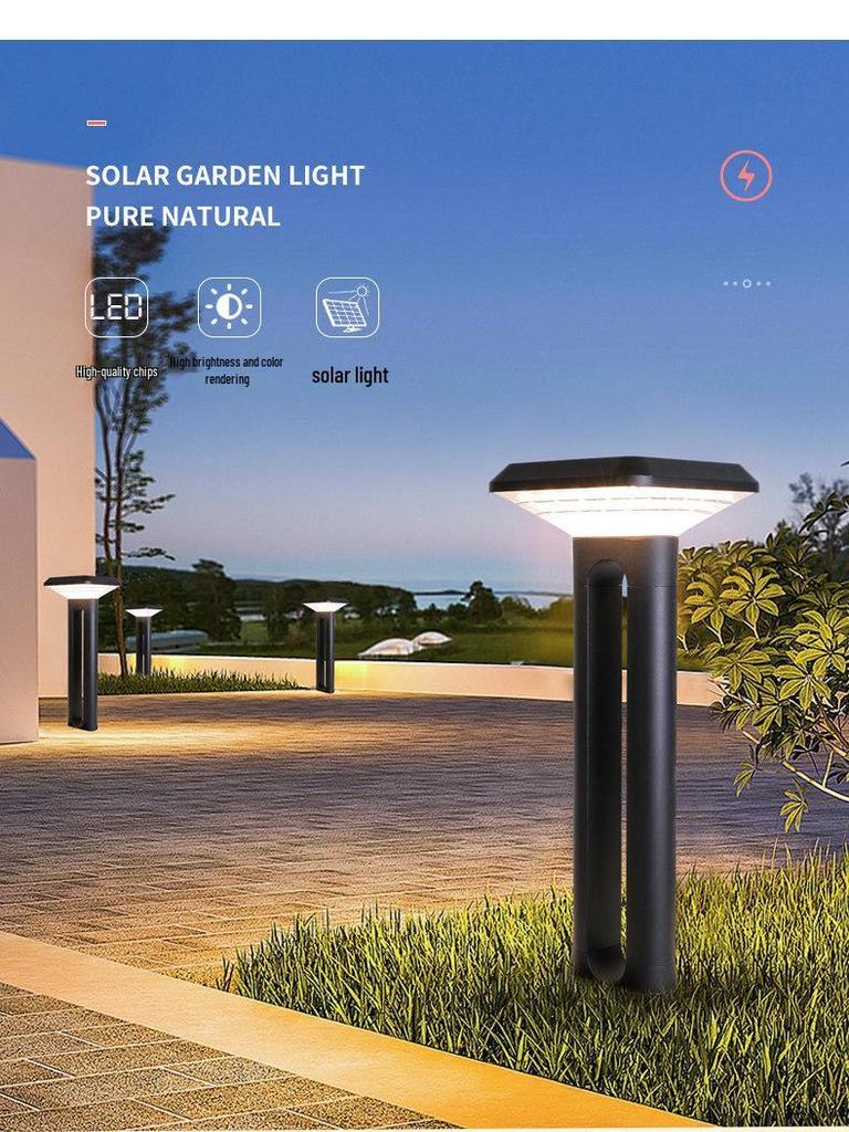Solar Outdoor Garden Lamp for Courtyard and Park Landscapes