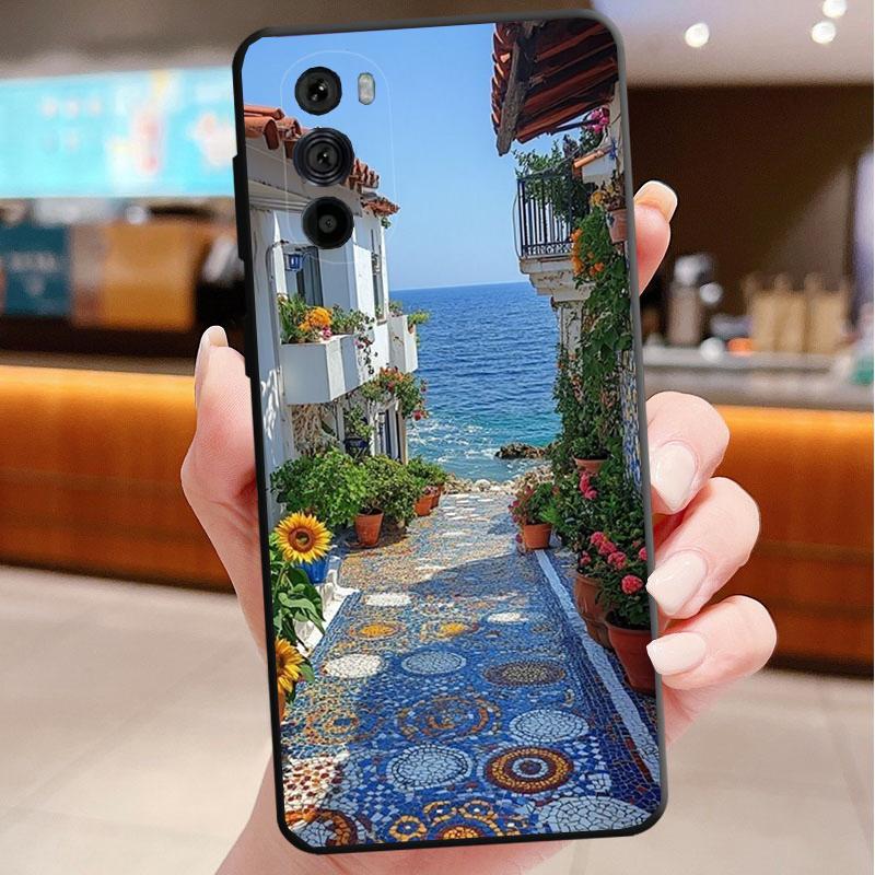Phone Case For Motorola Edge 50 40 Pro 60 50 40 30 Ultra Neo Fusion Moto G Play G Stylus G Power G Greece Turkey Italy Scenery