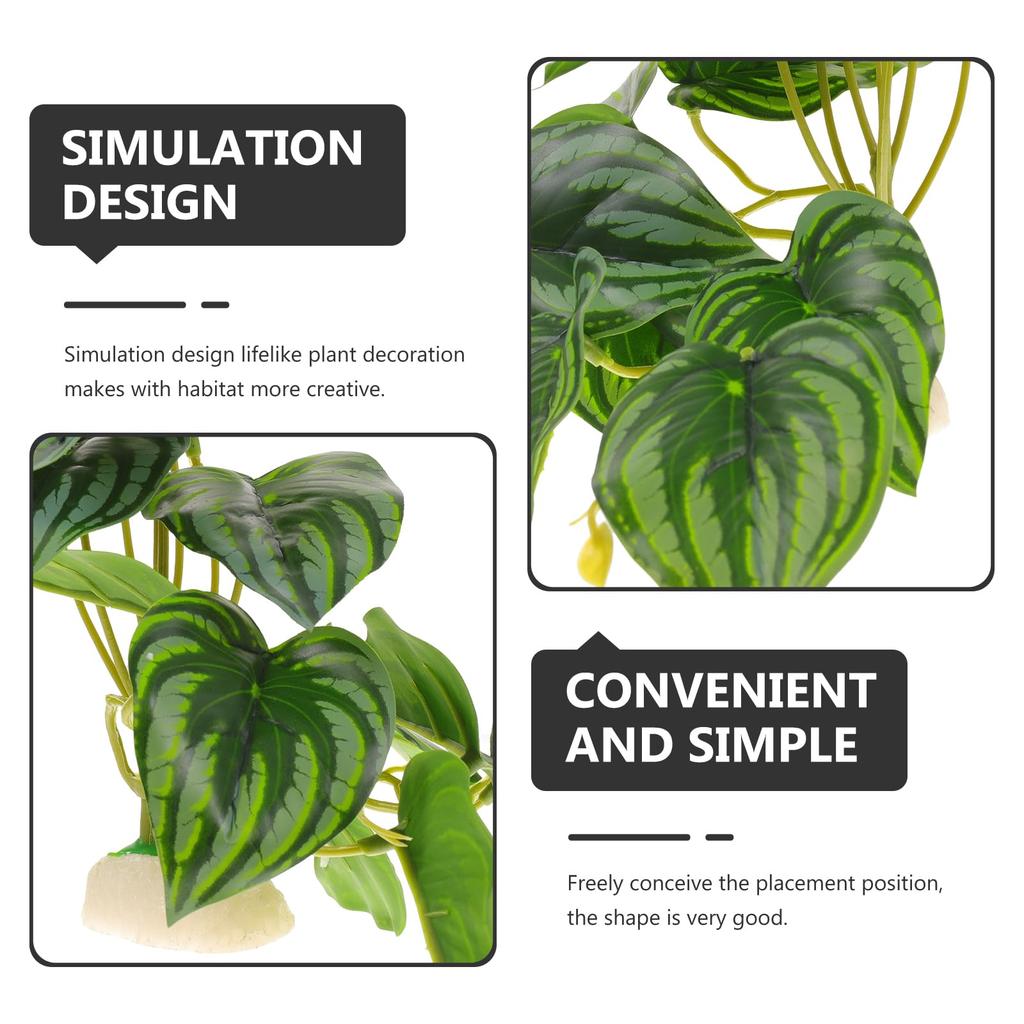 POPETPOP Artificial Plant Decoration Reptile Climbing Plant Turtle Tank Plant Reptile Plant Decor Reptile Accessories