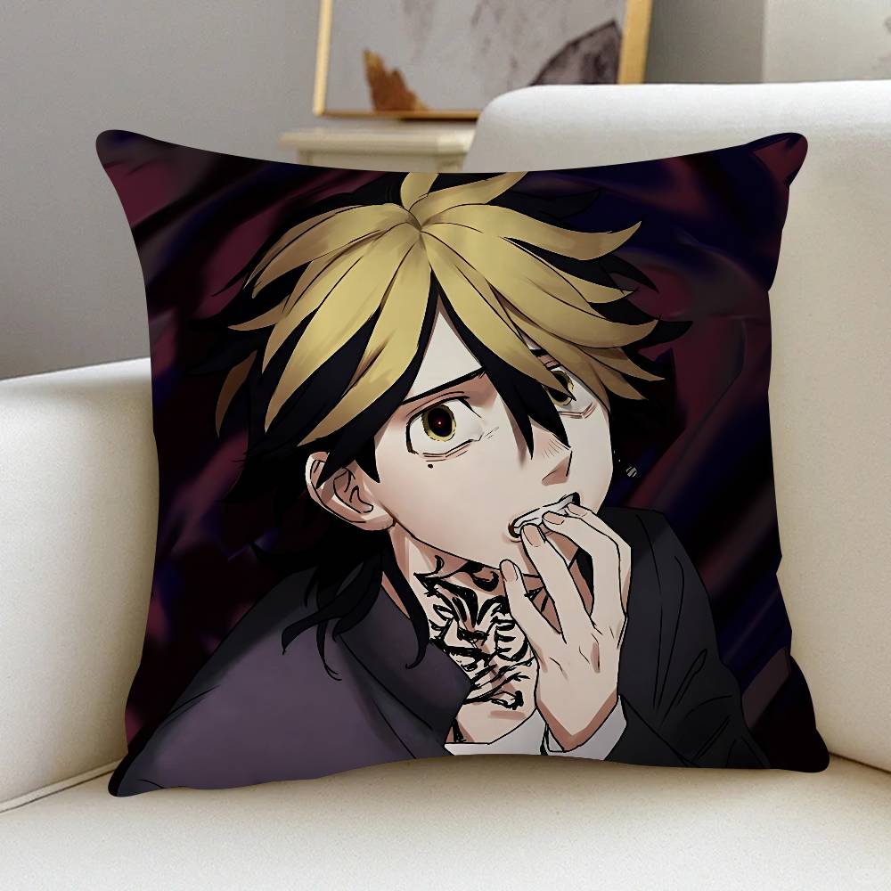 

Anime Hanemiya Kazutora Pillow Covers Cartoon Sofa Decorative Home Double-sided Printing Short Plush Cute Cushion Cover 12x12Inch