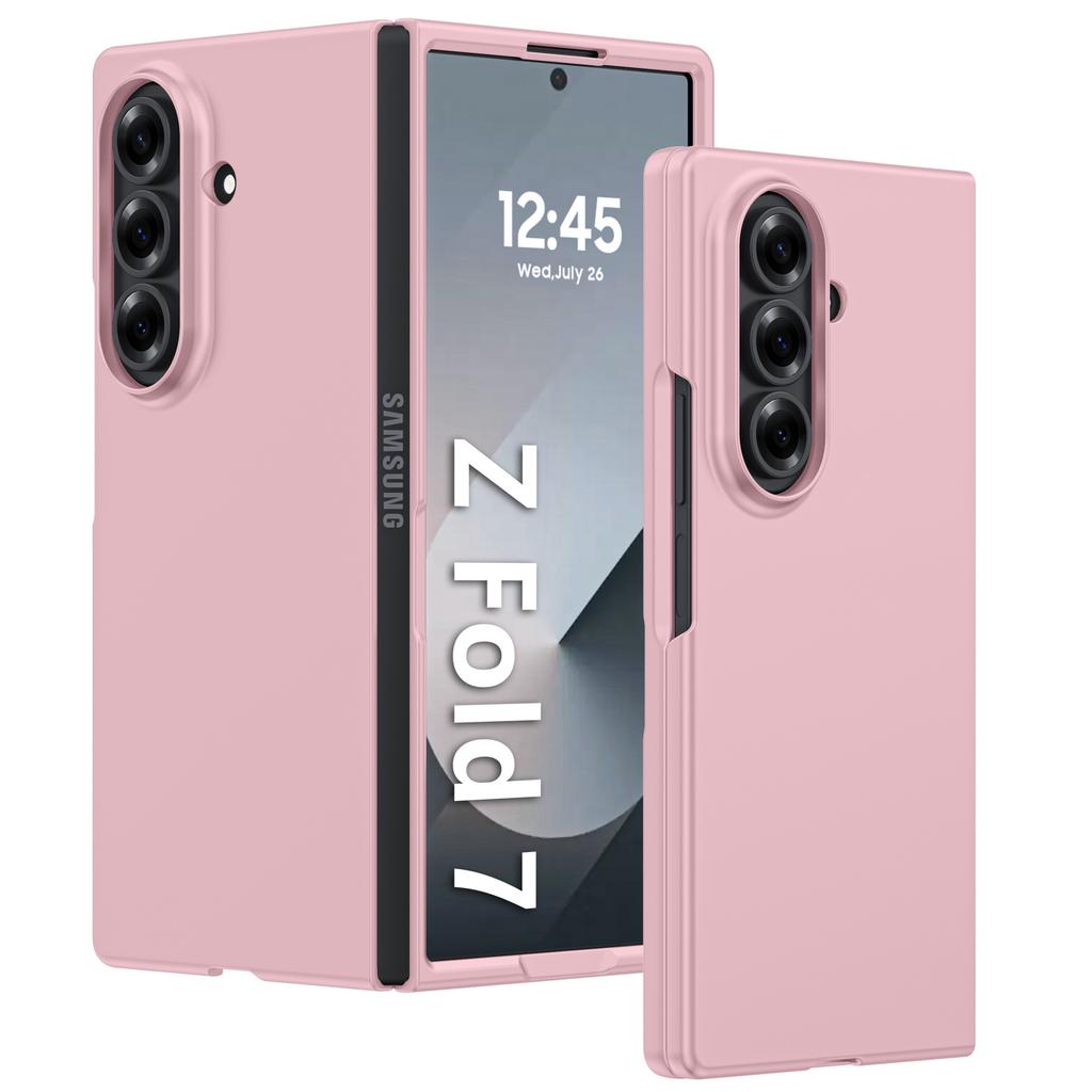 Ultra-Thin Luxury Protective Cover for Samsung ZFold7 Foldable Matte Skin Feel Oil Spray Leather Case with Shockproof Feature