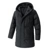 Medium and Long Cotton-padded Clothes, Men's Large Size, Loose Hooded Cotton-padded Jackets In Winter, Warm and Thickened Down Cotton-padded Clothes.