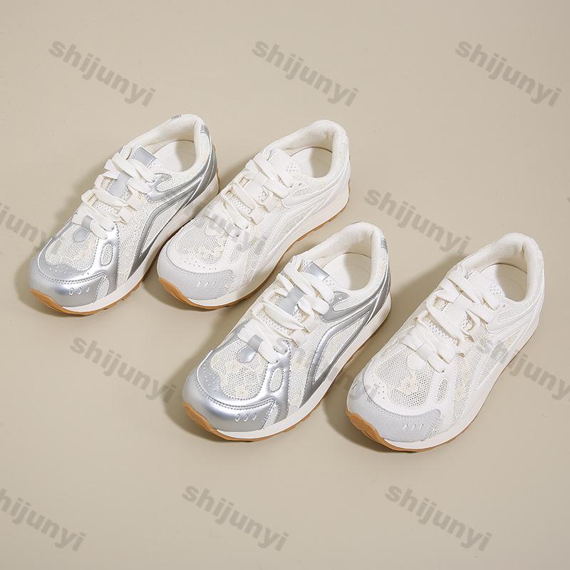 Fashion Women Shoes 2025 Spring Autumn New Fashion Comfort Height Increase Casual Shoes Breathable Mesh Lace Non Slip Platform Sneakers