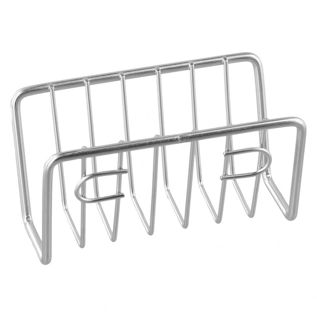 Versatile Metal Sink Sponge Holder Draining Basket Kitchen Rack with Suction Cup