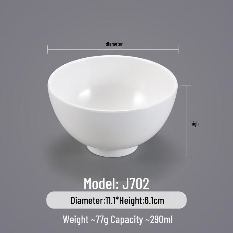 Melamine White Commercial Rice & Soup Bowls