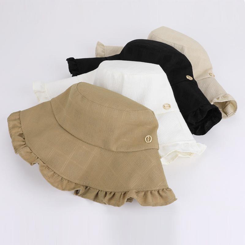 Spring Summer Outdoor Sun Hat Women's Lace Big Brim Fisherman Hat
