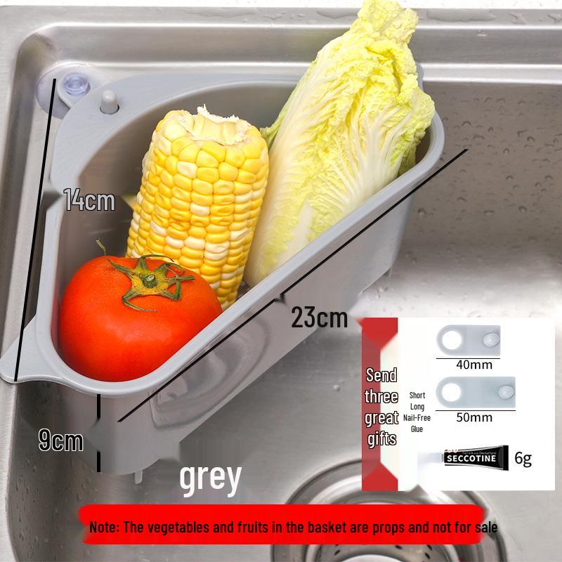 Kitchen Sink Drain Basket Filter: Vegetable Washing & Leftover Strainer Net
