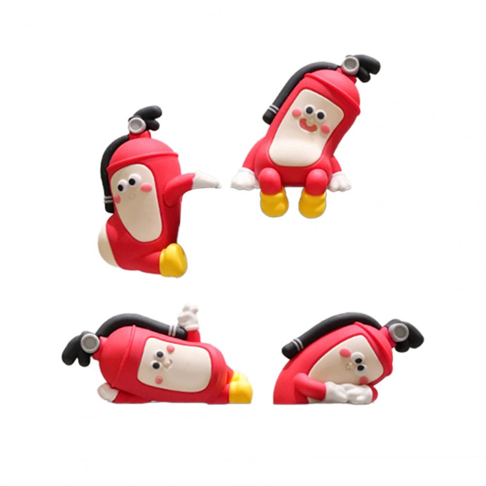 Resin Car Dashboard Decor Cartoon Desk Ornament Cute Cartoon Figurine Set for Computer Monitor Car Dashboard Ornament