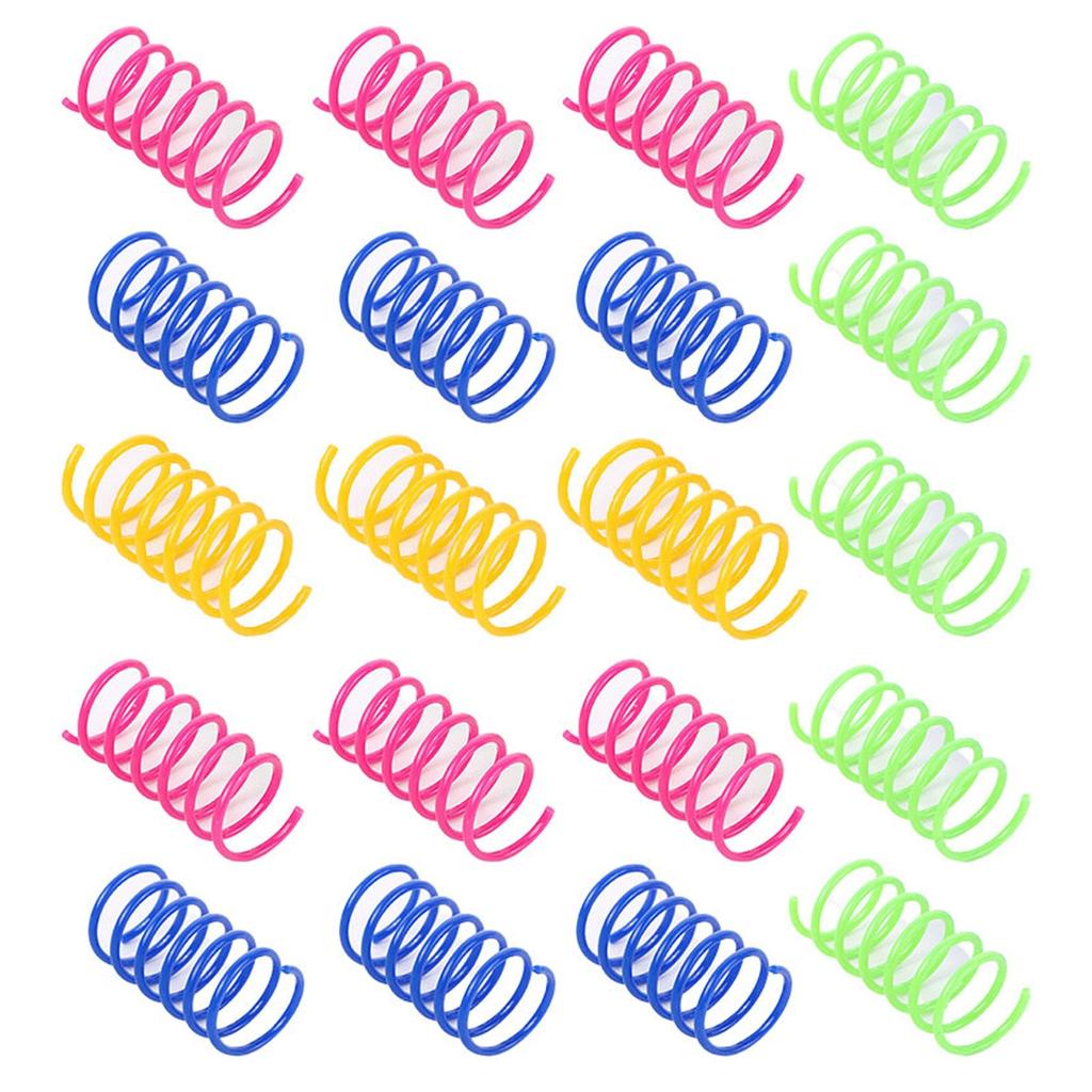 10/20pcs Spiral Wire Spring Colorful Spring Pet Cat Adult Stress Relieving Fingertip Toy