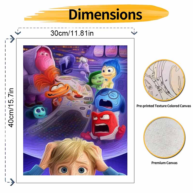 Disney Inside Out 2 digital oil painting diy handpainted coloring painting home decoration gift wall art modern living room decor