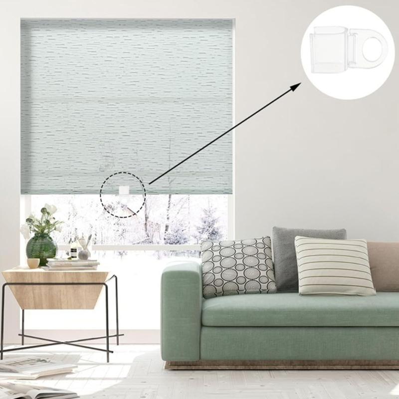 10PCS Clearly Curtain Hook For Roller Blinds U Designs Window Shade Clip No Tool Required Materials