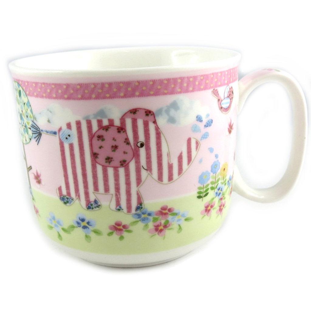 Les Trésors De Lily [L1963] - Set repas enfant céramique 'Eléphant' rose (3 pièces)