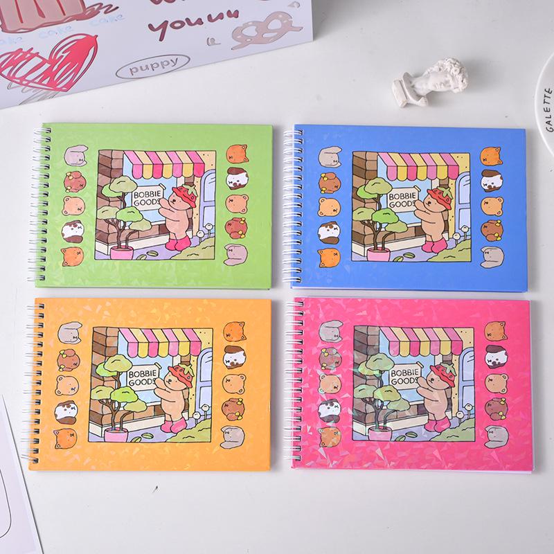 In-Stock Bobbie Goods A5 Hardcover Spiral-Bound Coloring Book for Children