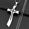 Hollow Jesus Cross Pendant Necklace for Man Women Stainless Steel Gold Silver Color Christian Amulet Chain Necklaces Jewelry